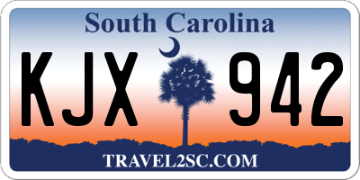 SC license plate KJX942