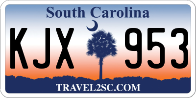 SC license plate KJX953