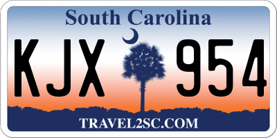 SC license plate KJX954