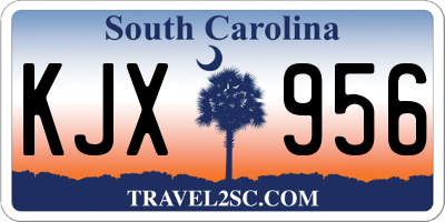 SC license plate KJX956