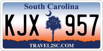 SC license plate KJX957
