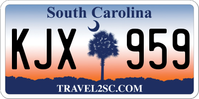 SC license plate KJX959
