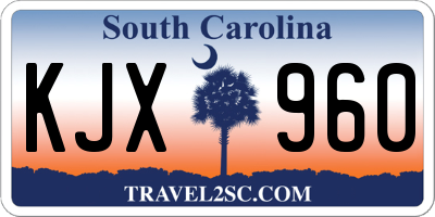 SC license plate KJX960