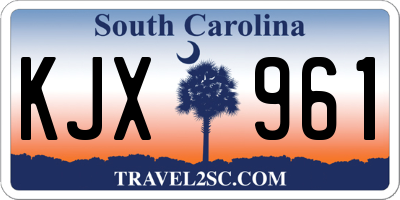 SC license plate KJX961