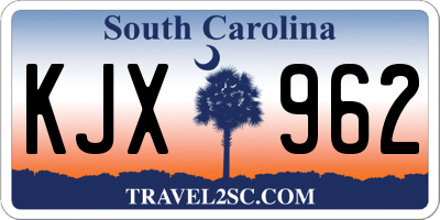 SC license plate KJX962