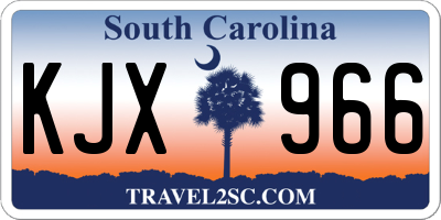 SC license plate KJX966