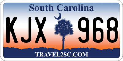 SC license plate KJX968