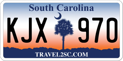 SC license plate KJX970