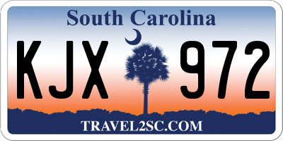 SC license plate KJX972