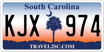SC license plate KJX974