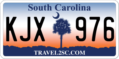 SC license plate KJX976