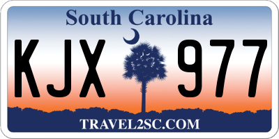 SC license plate KJX977