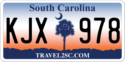 SC license plate KJX978