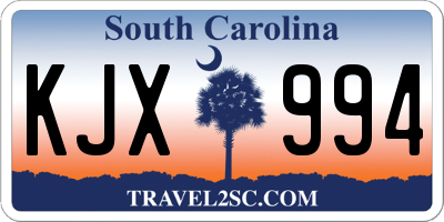 SC license plate KJX994