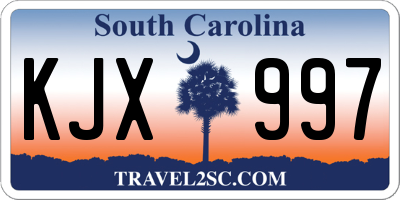 SC license plate KJX997