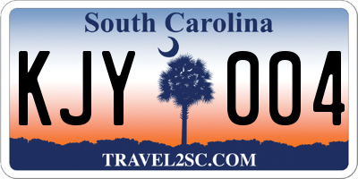 SC license plate KJY004