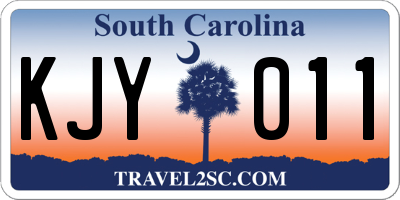 SC license plate KJY011