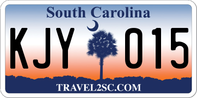 SC license plate KJY015