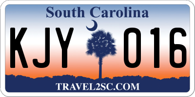 SC license plate KJY016