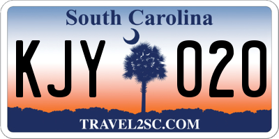 SC license plate KJY020