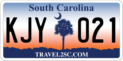 SC license plate KJY021