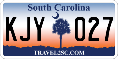 SC license plate KJY027