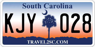 SC license plate KJY028