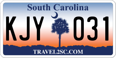 SC license plate KJY031