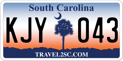 SC license plate KJY043