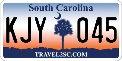 SC license plate KJY045