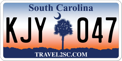 SC license plate KJY047