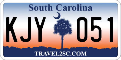SC license plate KJY051