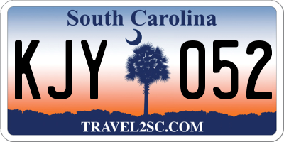 SC license plate KJY052