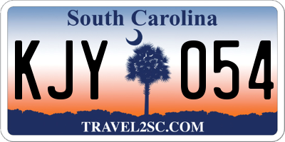 SC license plate KJY054