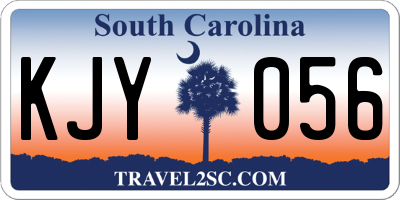 SC license plate KJY056