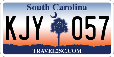 SC license plate KJY057