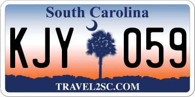 SC license plate KJY059