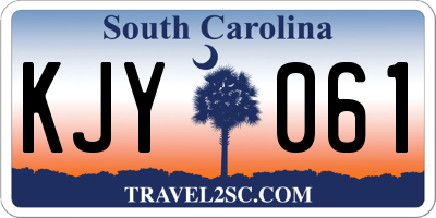 SC license plate KJY061