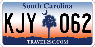 SC license plate KJY062