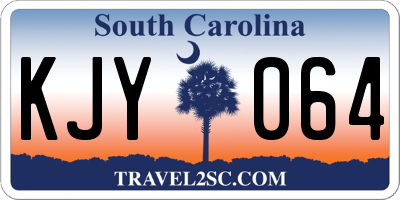 SC license plate KJY064