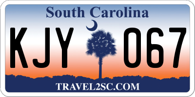 SC license plate KJY067