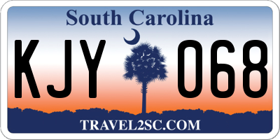 SC license plate KJY068