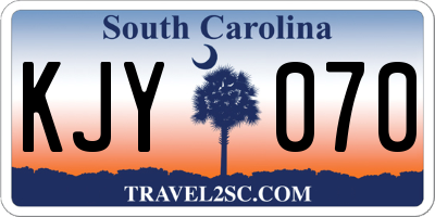 SC license plate KJY070