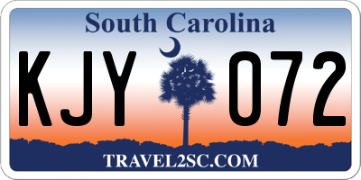SC license plate KJY072