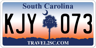 SC license plate KJY073
