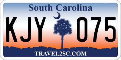 SC license plate KJY075