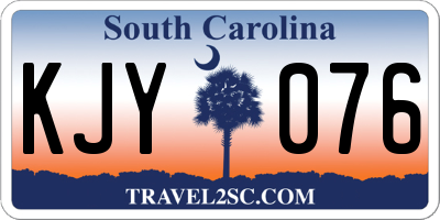 SC license plate KJY076