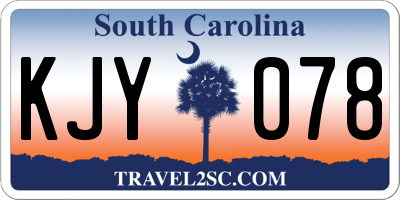 SC license plate KJY078
