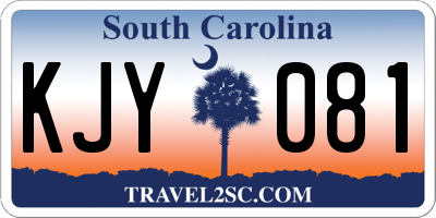 SC license plate KJY081
