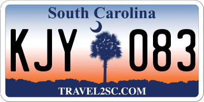 SC license plate KJY083